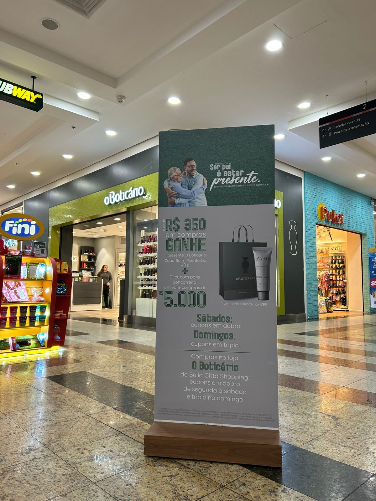 Bella Città lança campanha de Dia dos Pais com brindes e sorteio de R$ 5.000