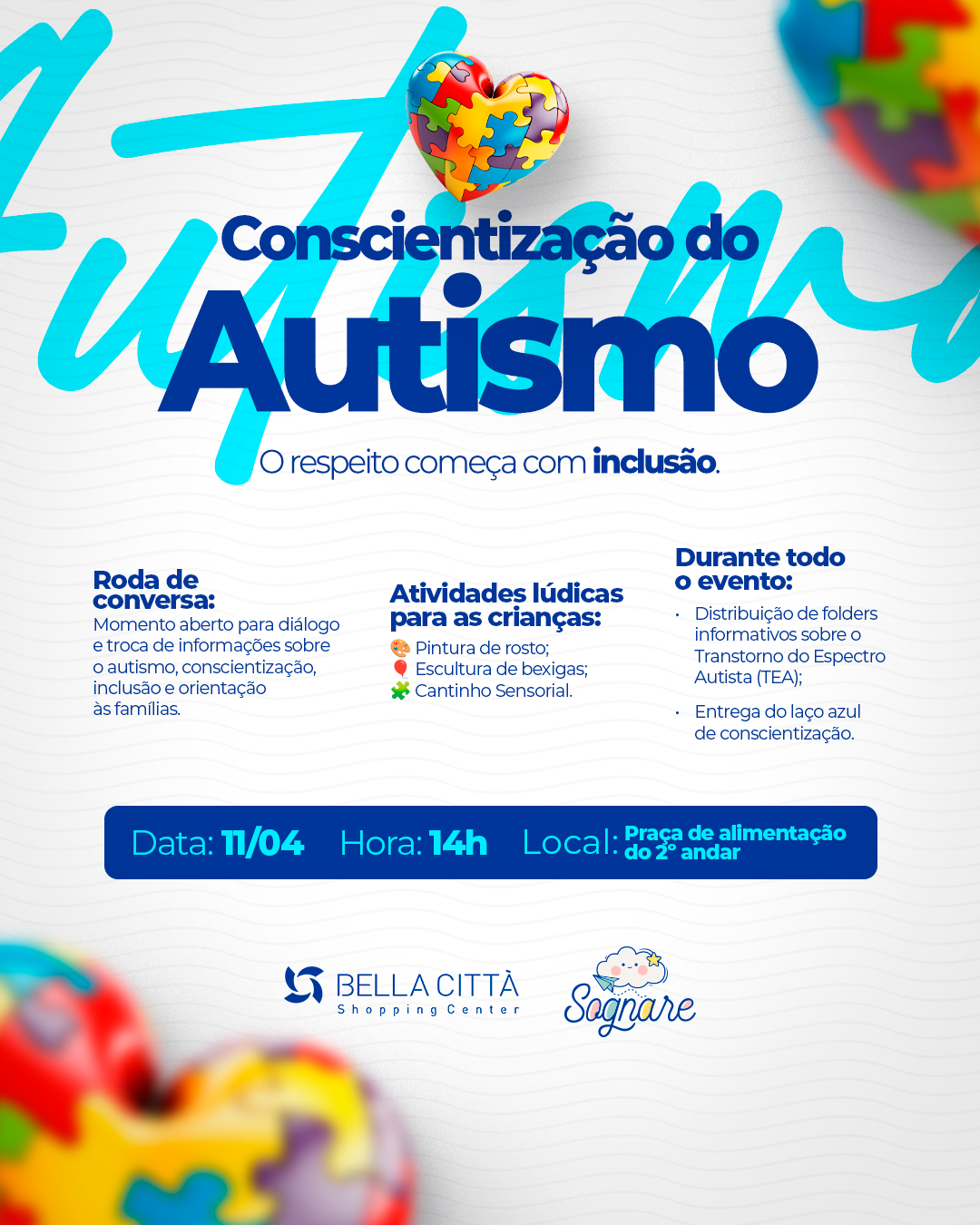 Bella Città realiza evento de conscientização do autismo