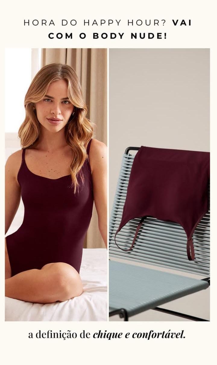 Body Alças Finas Em Microfibra