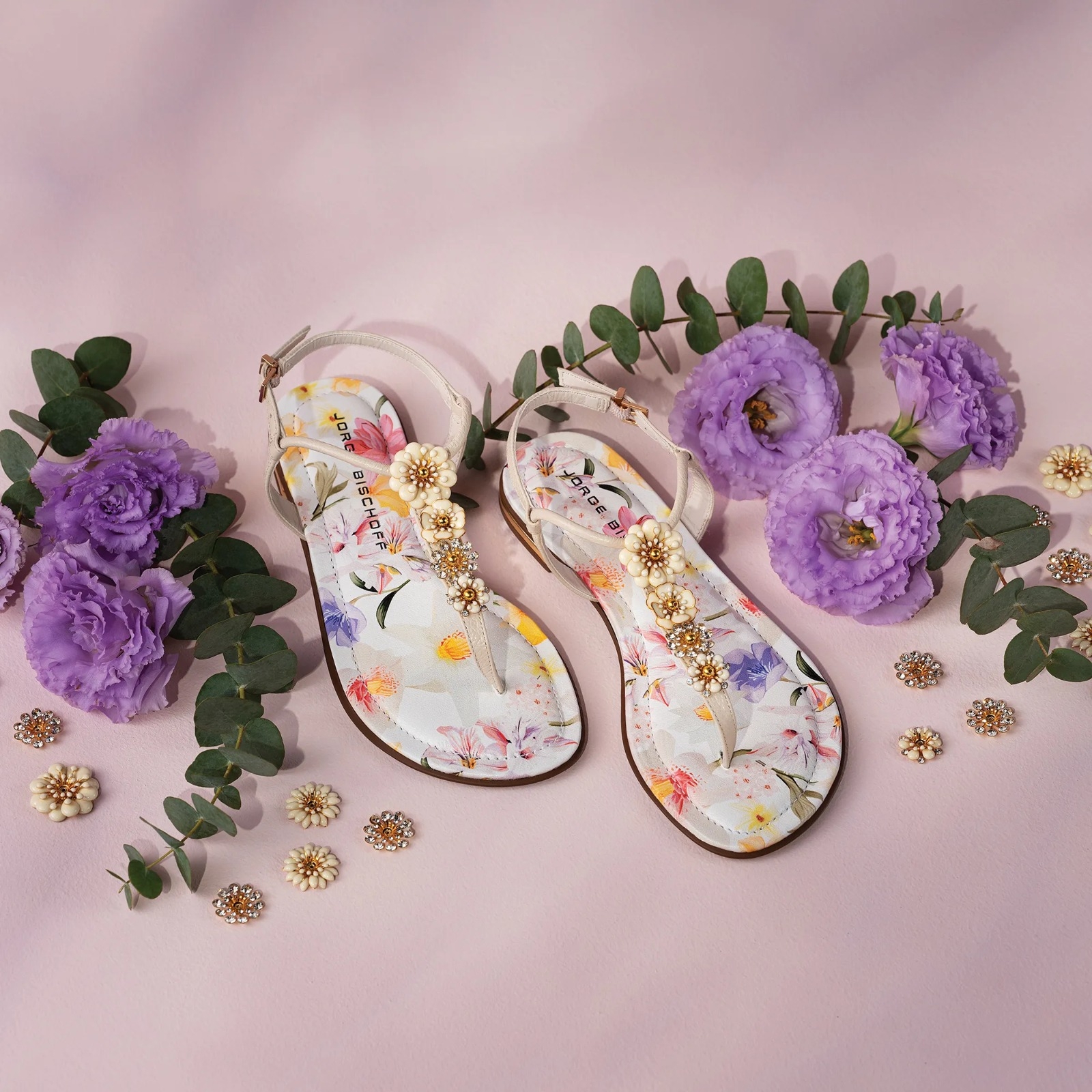 Sandália Florescer Off White Brulée Couro