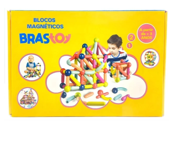 Blocos de montar magnéticos- Bolinhas e Bastões 