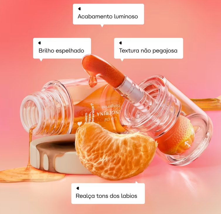 Lip Oil Coral Cuide-se Bem Tangerina Quem Disse, Berenice? 3,5ml